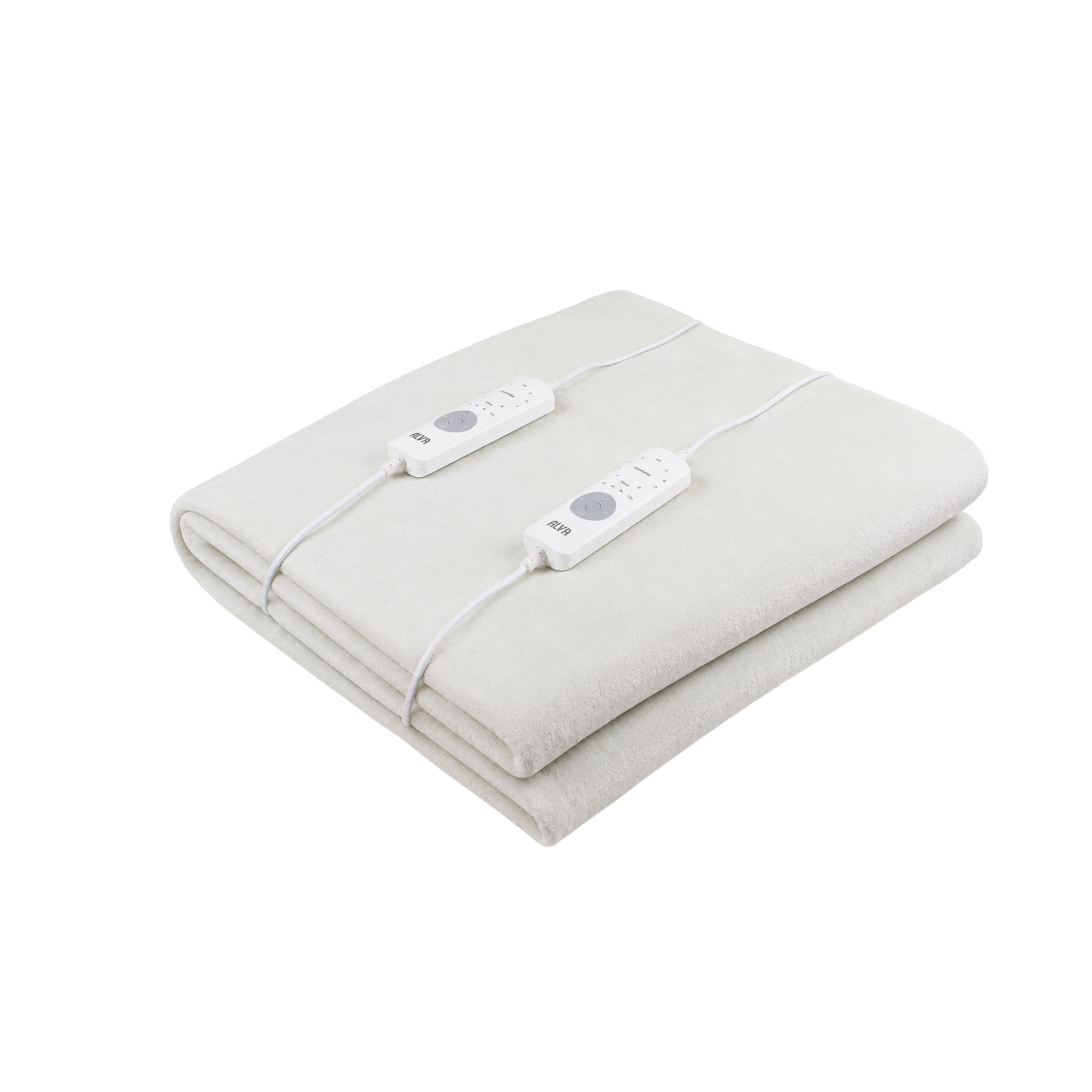 ALVA Double Mink Fleece Fitted Electric Blanket W/ Elastic 137x188 Dual 8 Heat Setting Controller with Timer 12 Month Warranty